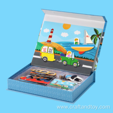 Magnetic Puzzles Toys with Drawing Board